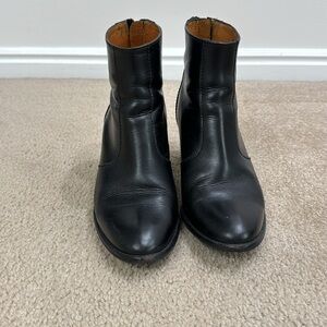 Madewell black leather booties